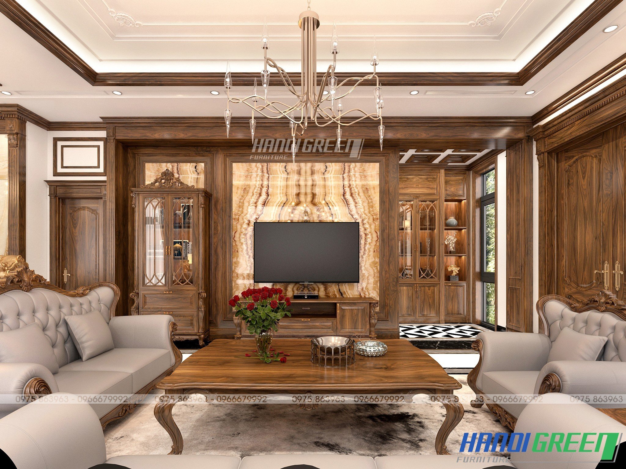 Nội thất Tân Cổ Điển Biệt thự đảo 1 ECOPARK