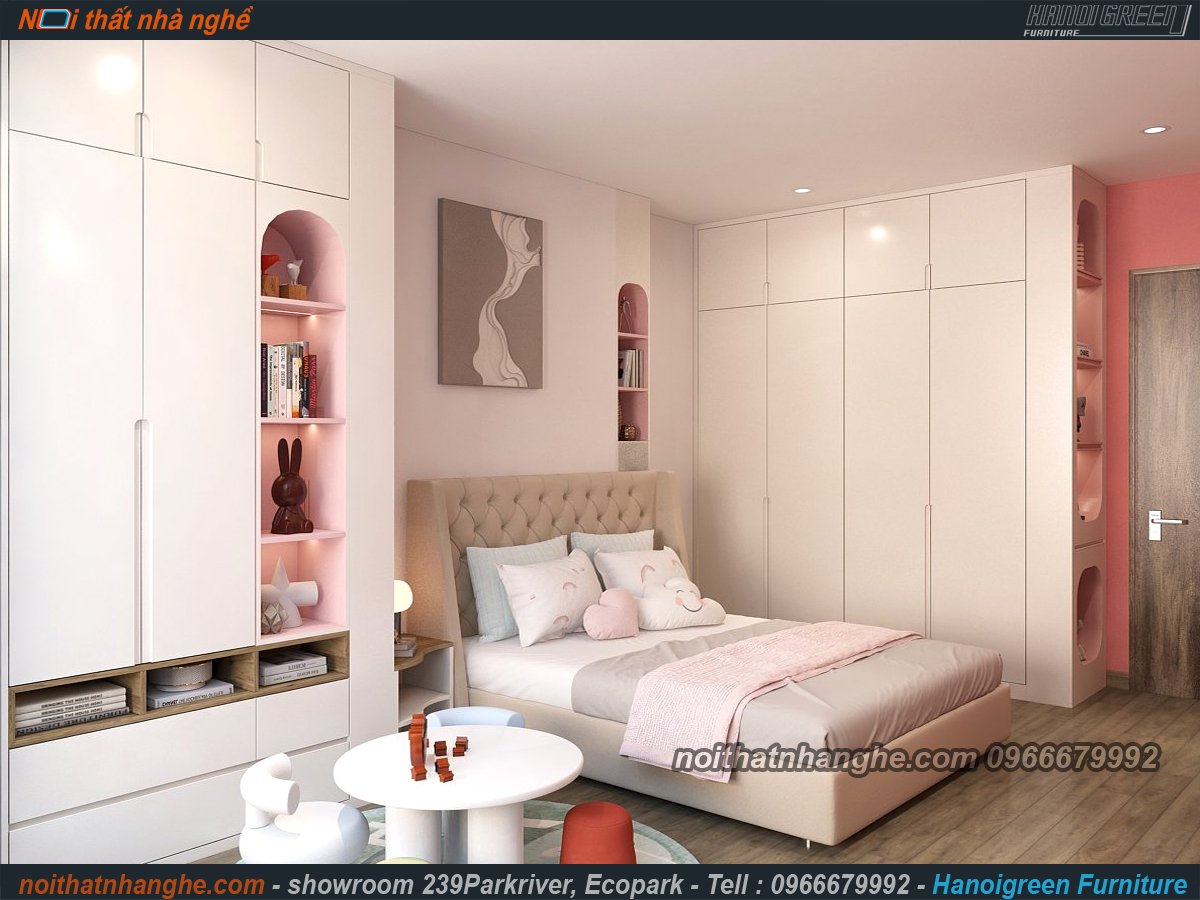 NỘI THẤT CĂN 03 NGỦ HAVEN TRỤC 01 CỰC CHẤT LƯỢNG VỚI GỖ ÓC  CHÓ BẮC MỸ