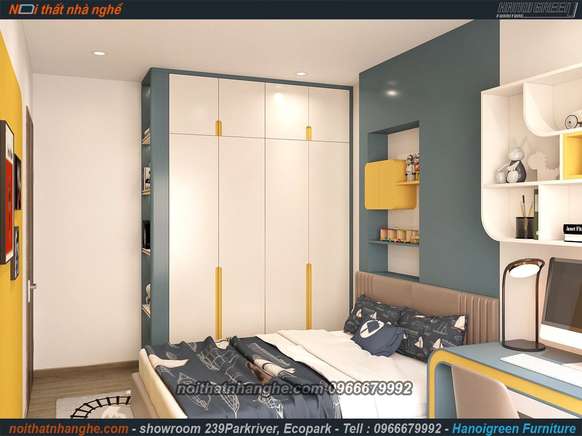 NỘI THẤT CĂN 03 NGỦ HAVEN TRỤC 01 CỰC CHẤT LƯỢNG VỚI GỖ ÓC  CHÓ BẮC MỸ