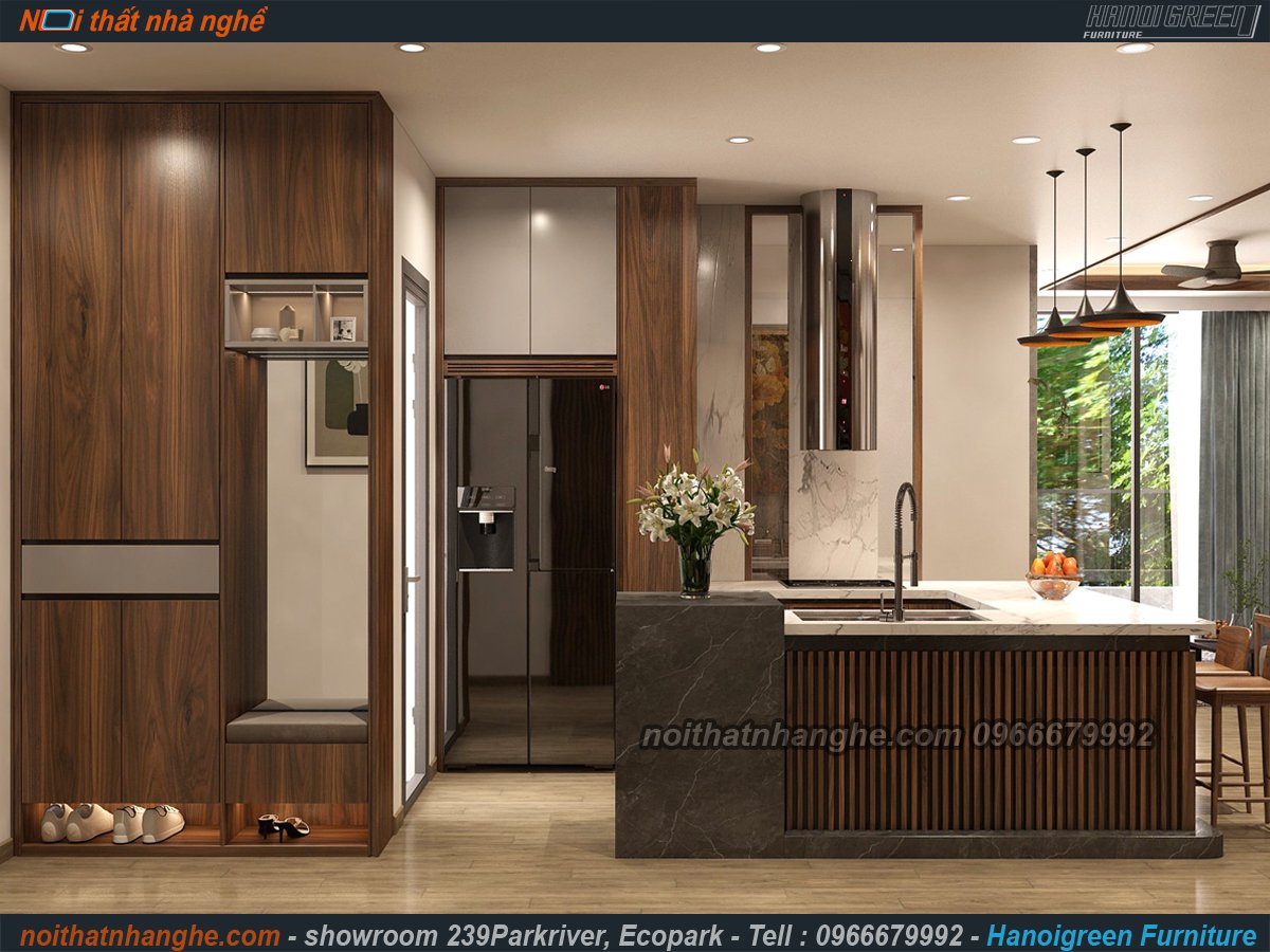 NỘI THẤT CĂN 03 NGỦ HAVEN TRỤC 01 CỰC CHẤT LƯỢNG VỚI GỖ ÓC  CHÓ BẮC MỸ