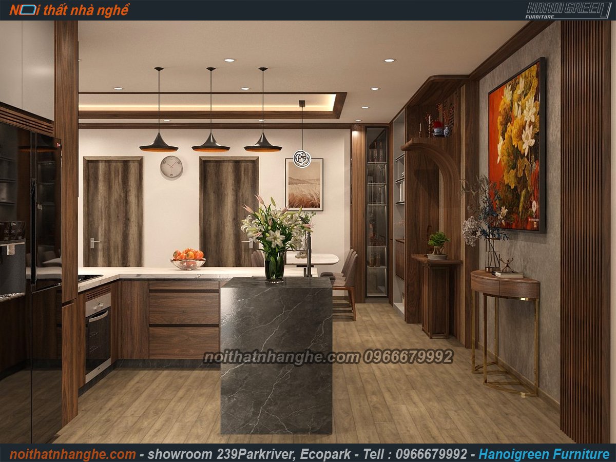 NỘI THẤT CĂN 03 NGỦ HAVEN TRỤC 01 CỰC CHẤT LƯỢNG VỚI GỖ ÓC  CHÓ BẮC MỸ