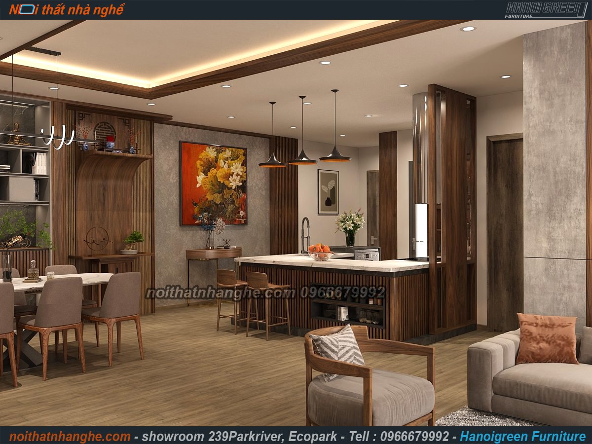 NỘI THẤT CĂN 03 NGỦ HAVEN TRỤC 01 CỰC CHẤT LƯỢNG VỚI GỖ ÓC  CHÓ BẮC MỸ