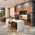 Thiết kế Nội thất gỗ Óc chó căn 600m2 Biệt Thự Đảo Ecopark