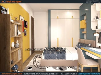 NỘI THẤT CĂN 03 NGỦ HAVEN TRỤC 01 CỰC CHẤT LƯỢNG VỚI GỖ ÓC  CHÓ BẮC MỸ
